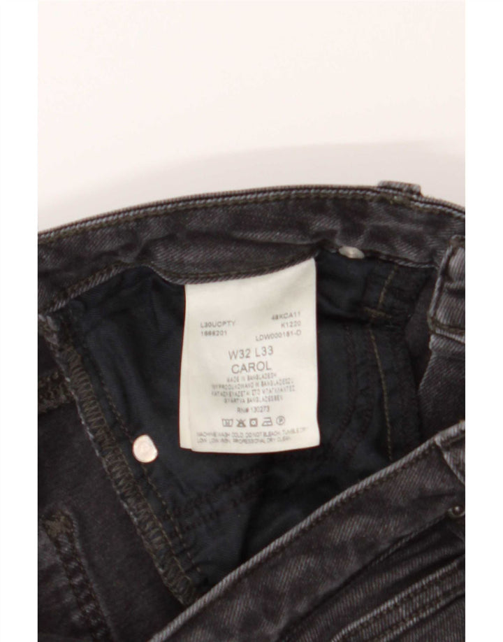 Lee Damen Carol Straight Jeans W32 L26 Graue Baumwolle