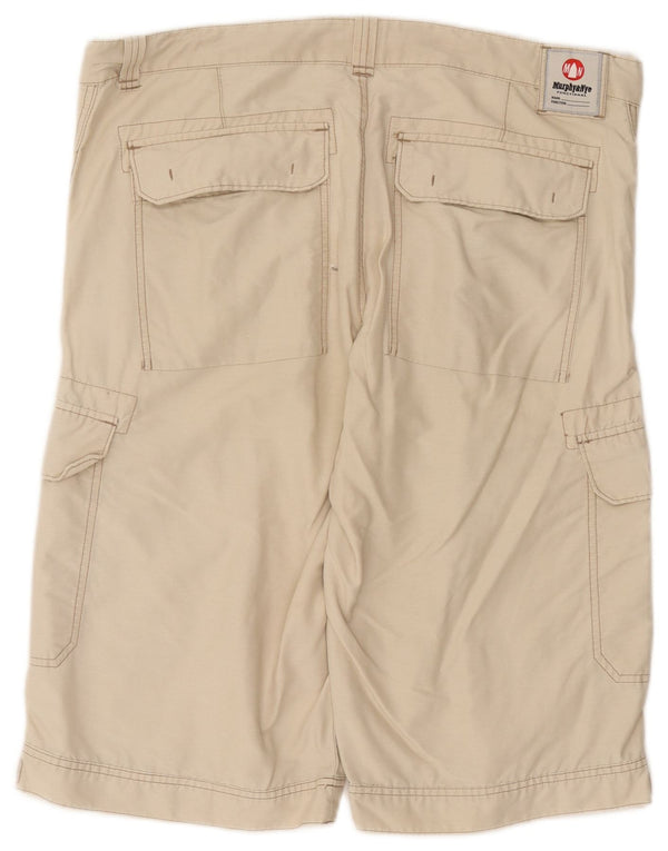 Murphy & Nye Herren Cargoshorts W38 XL Beige Baumwolle