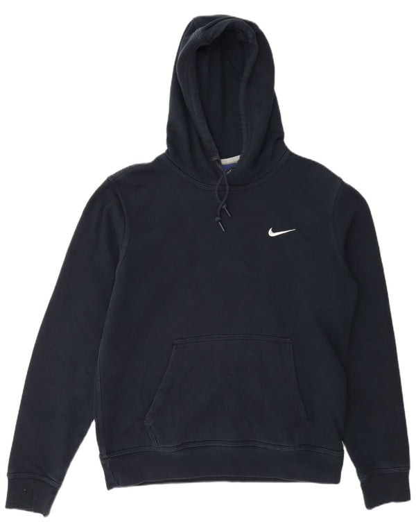 Nike Damen Kapuzenpullover UK 14 Medium Marineblau Baumwolle
