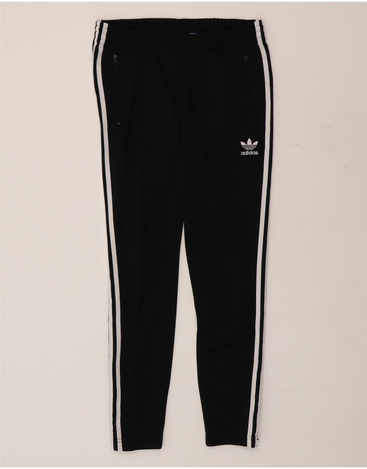 ADIDAS Damen Trainingshose UK 10 Small Schwarz Polyester