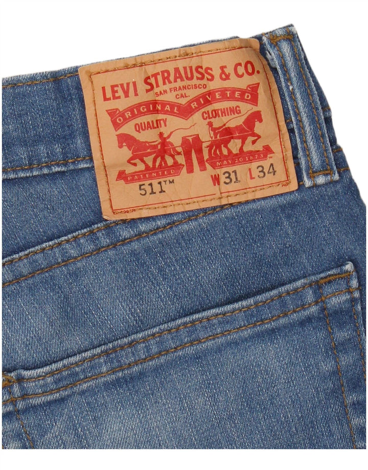 Levi's Herren 511 Jeansshorts W31 Mittelblau