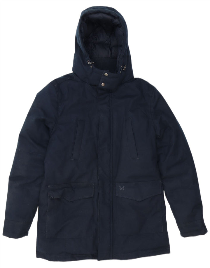 Crew Clothing Wattierte Herrenjacke mit Kapuze, UK 36, Größe S, Marineblau, Polyester