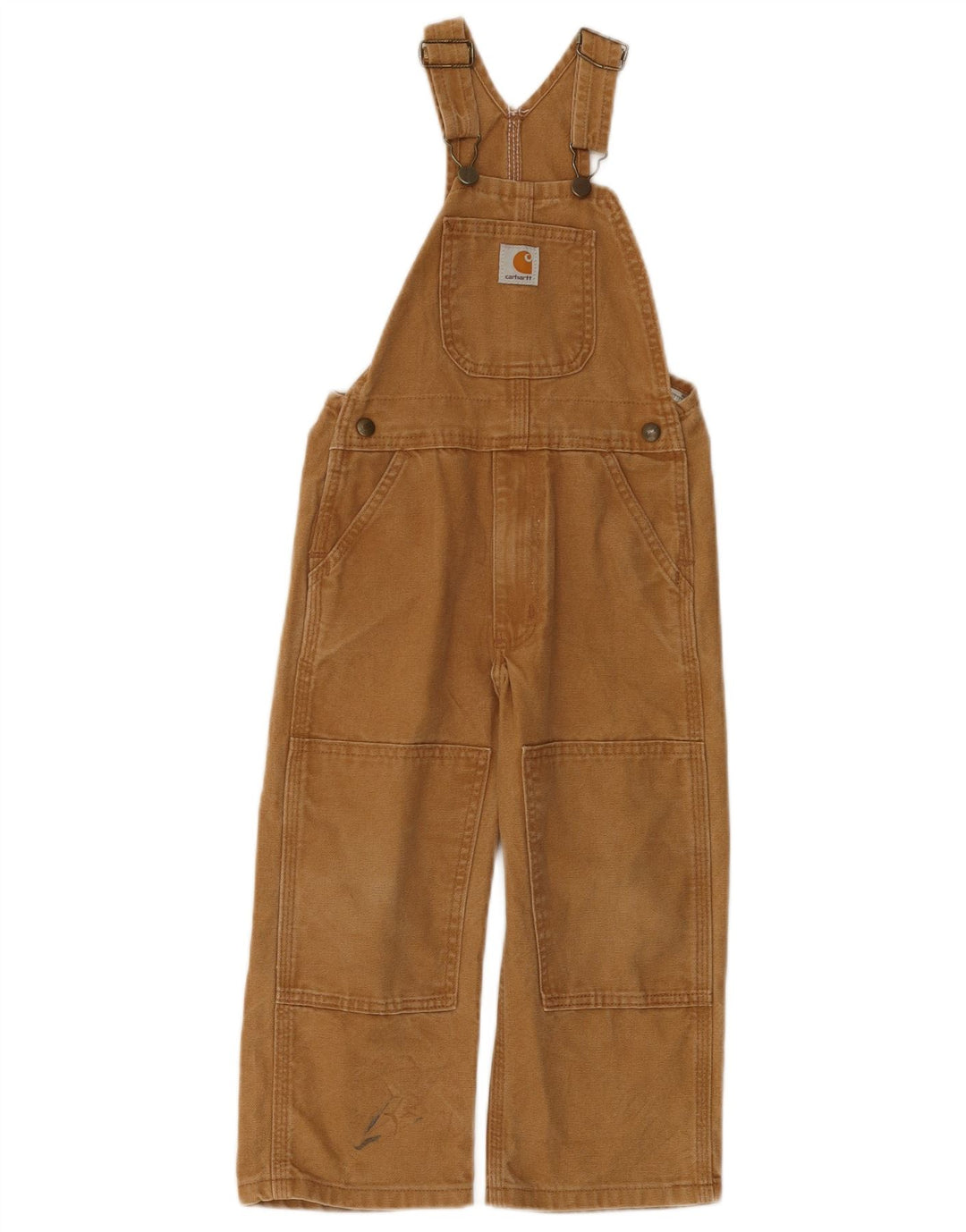 CARHARTT Latzhose für Jungen, 4–5 Jahre, W24, L16, beige Baumwolle