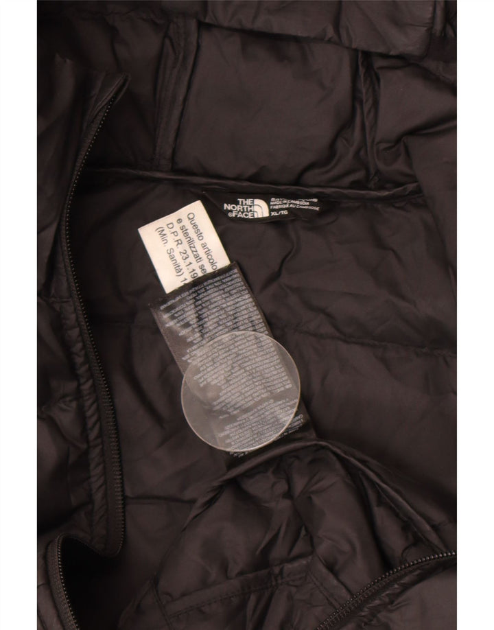 The North Face wattierte Jungenjacke mit Kapuze, 13–14 Jahre, XL, schwarzes Polyester