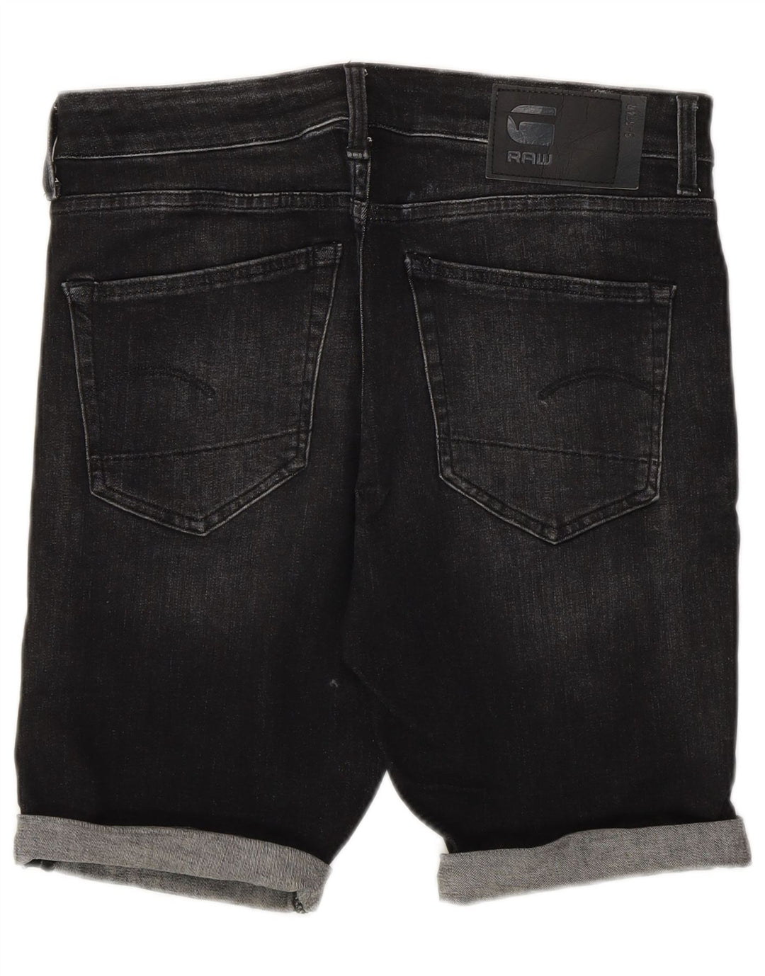 G-Star Herren Jeansshorts W31 Mittelschwarze Baumwolle
