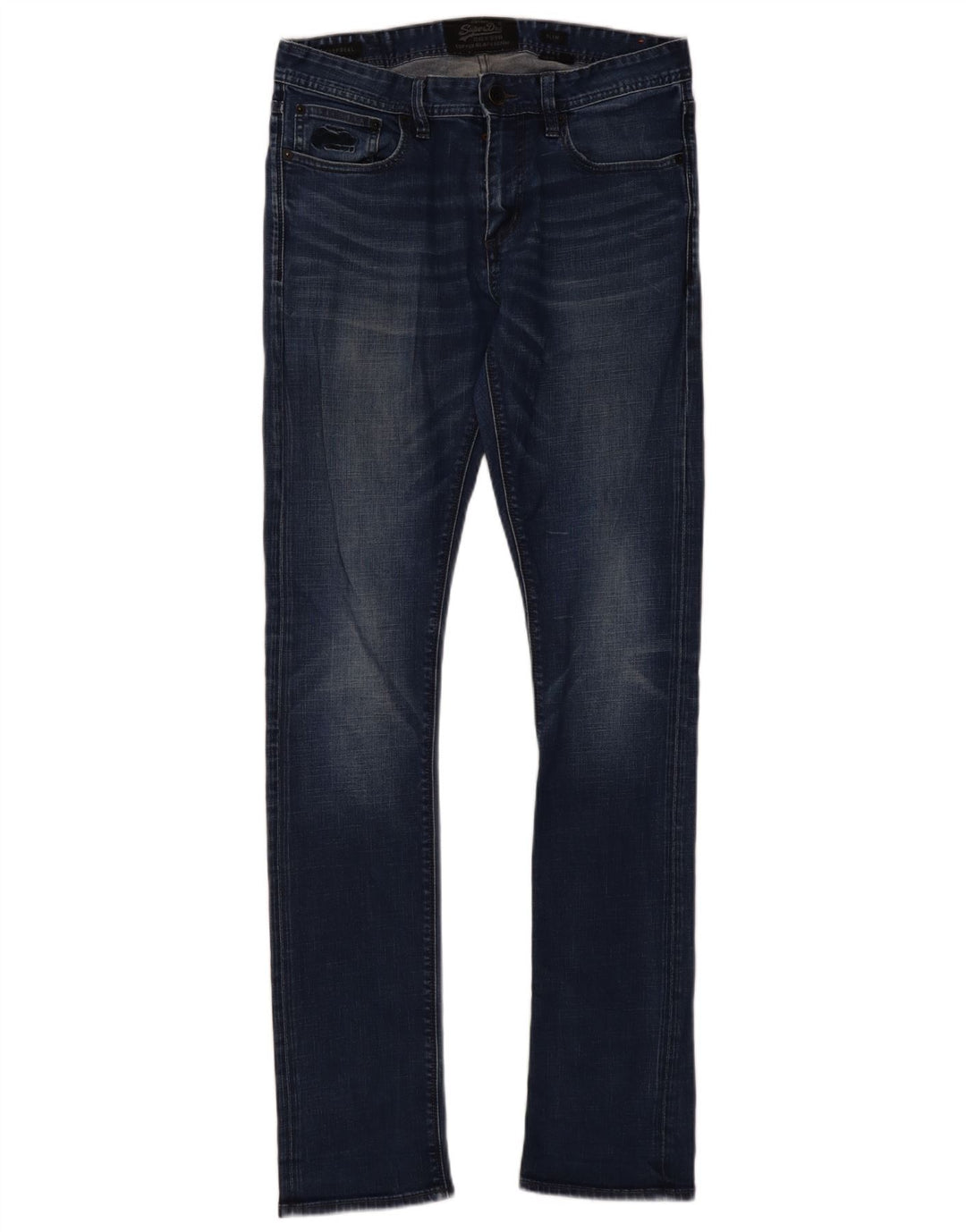 Superdry Herren Slim Jeans W32 L36 Blaue Baumwolle