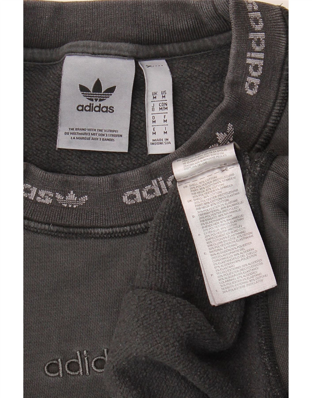 ADIDAS Herren Graphic Loose Fit Sweatshirt Pullover mittelgraue Baumwolle