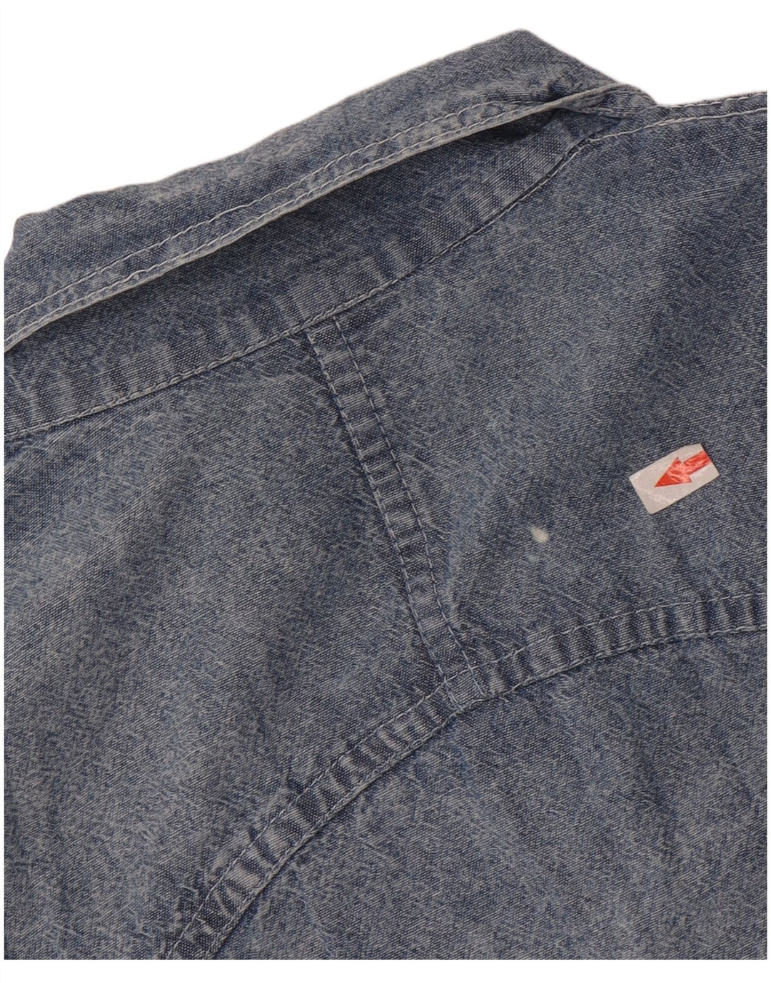Vintage Damen Übergroßes Jeanshemd UK 14 Mittelblaue Baumwolle