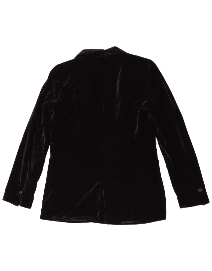 Zweireihiger Velours-Blazer von Zara für Damen, Gr. 10, Größe S, Schwarz