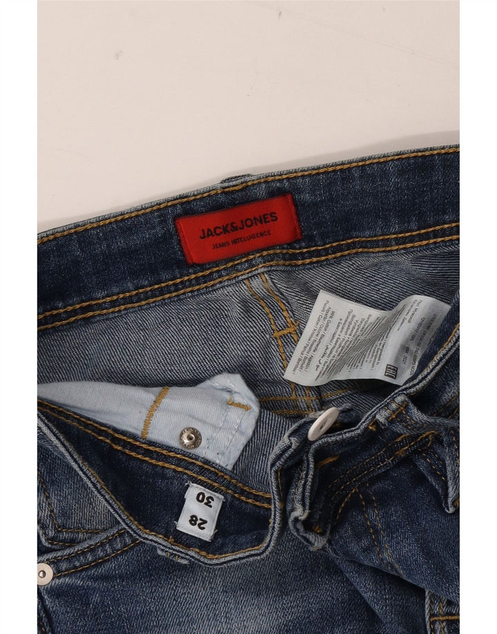 Jack & Jones Herren Distressed Slim Jeans W28 L30 Blaue Baumwolle