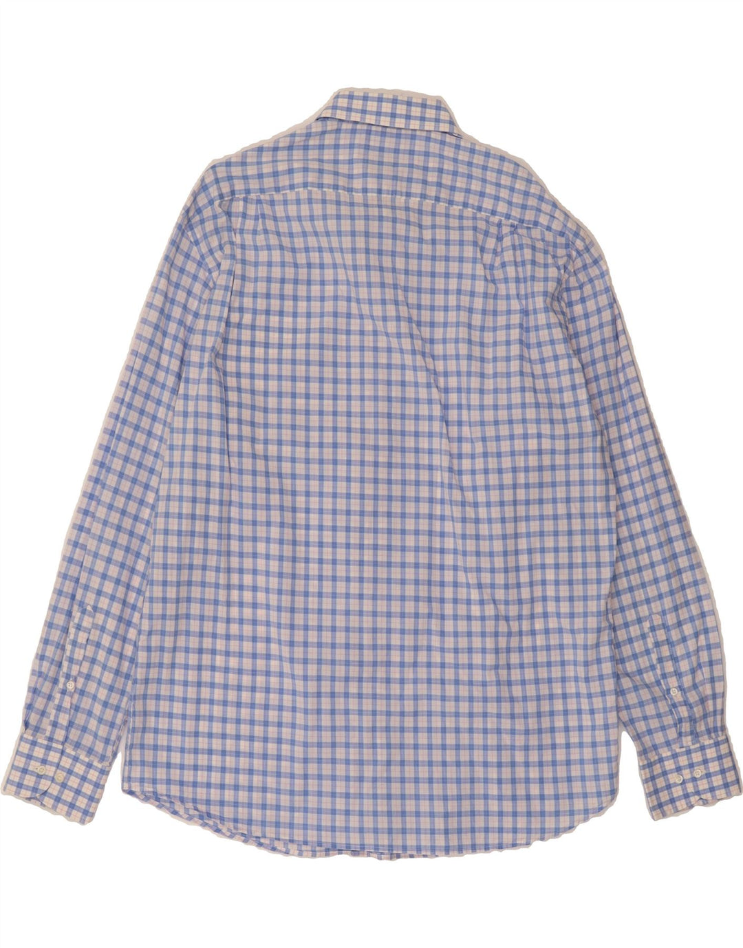 HUGO BOSS Mens Shirt Size 44 17 1/2 XL Blue Check Vintage Hugo Boss and Second-Hand Hugo Boss from Messina Hembry 