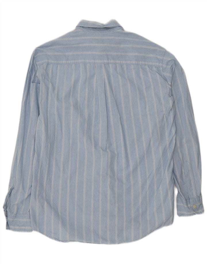 CARRERA Mens Shirt Medium Blue Striped Cotton