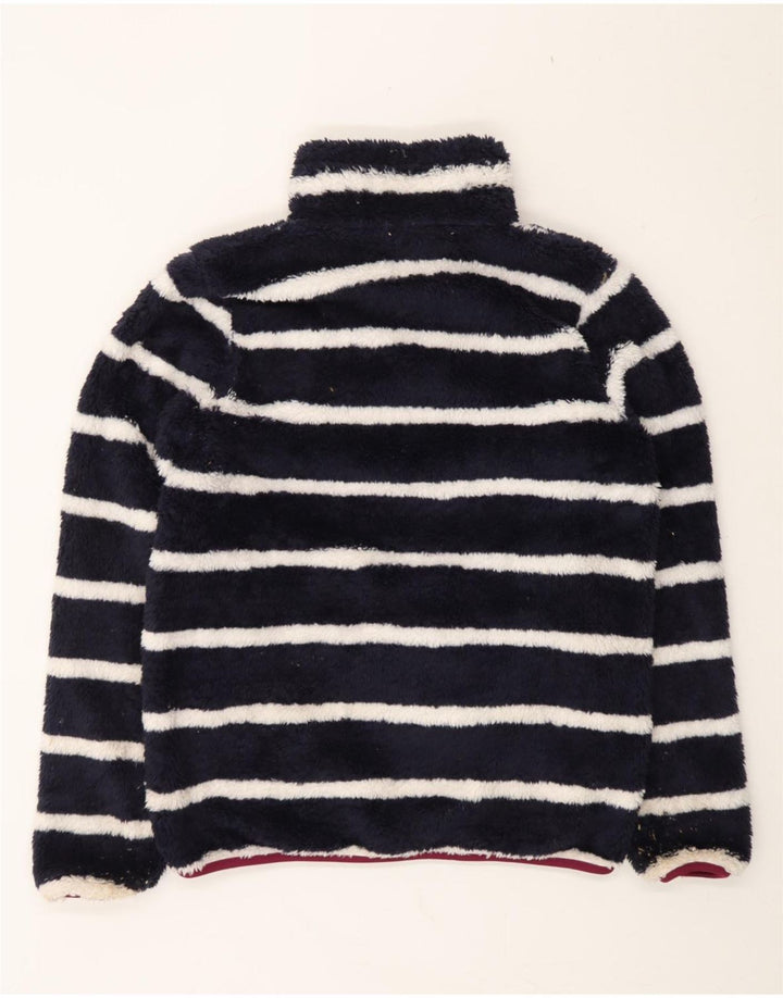 MOUNTAIN WAREHOUSE Womens Fleece Jumper UK 12 Medium Navy Blue Striped Vintage Mountain Warehouse and Second-Hand Mountain Warehouse from Messina Hembry 