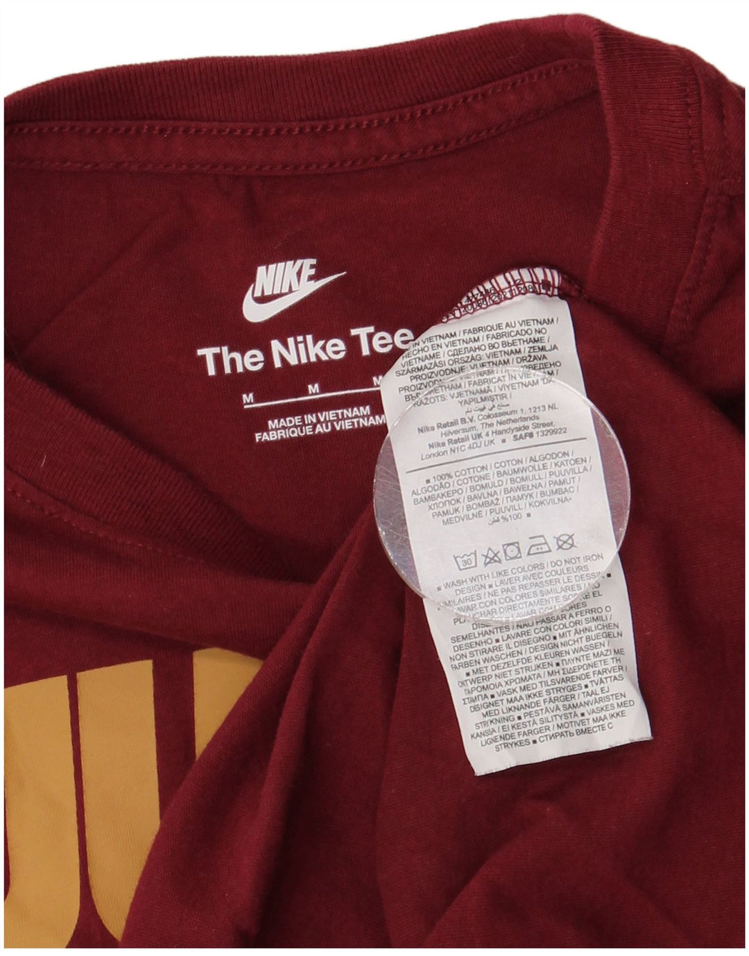 NIKE Herren-T-Shirt mit Grafik, mittlere Burgunderrote Baumwolle