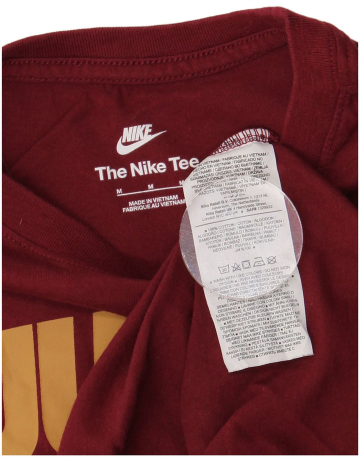 NIKE Herren-T-Shirt mit Grafik, mittlere Burgunderrote Baumwolle