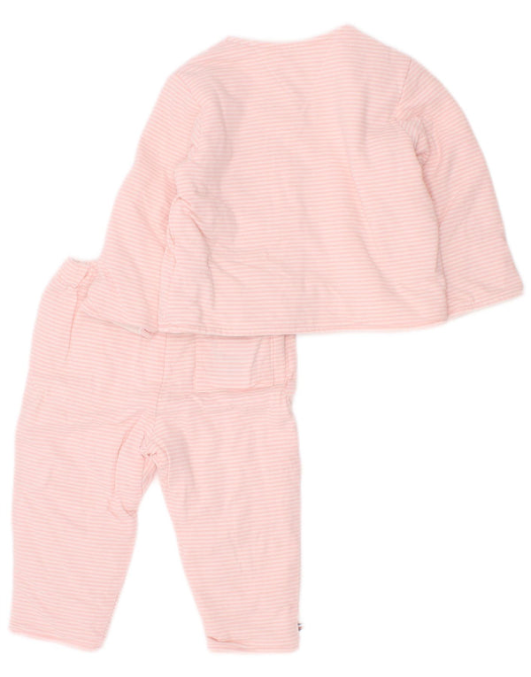 Tommy Hilfiger Baby-Mädchen-Trainingsanzug mit Grafik, 3–6 Monate, rosa Nadelstreifen