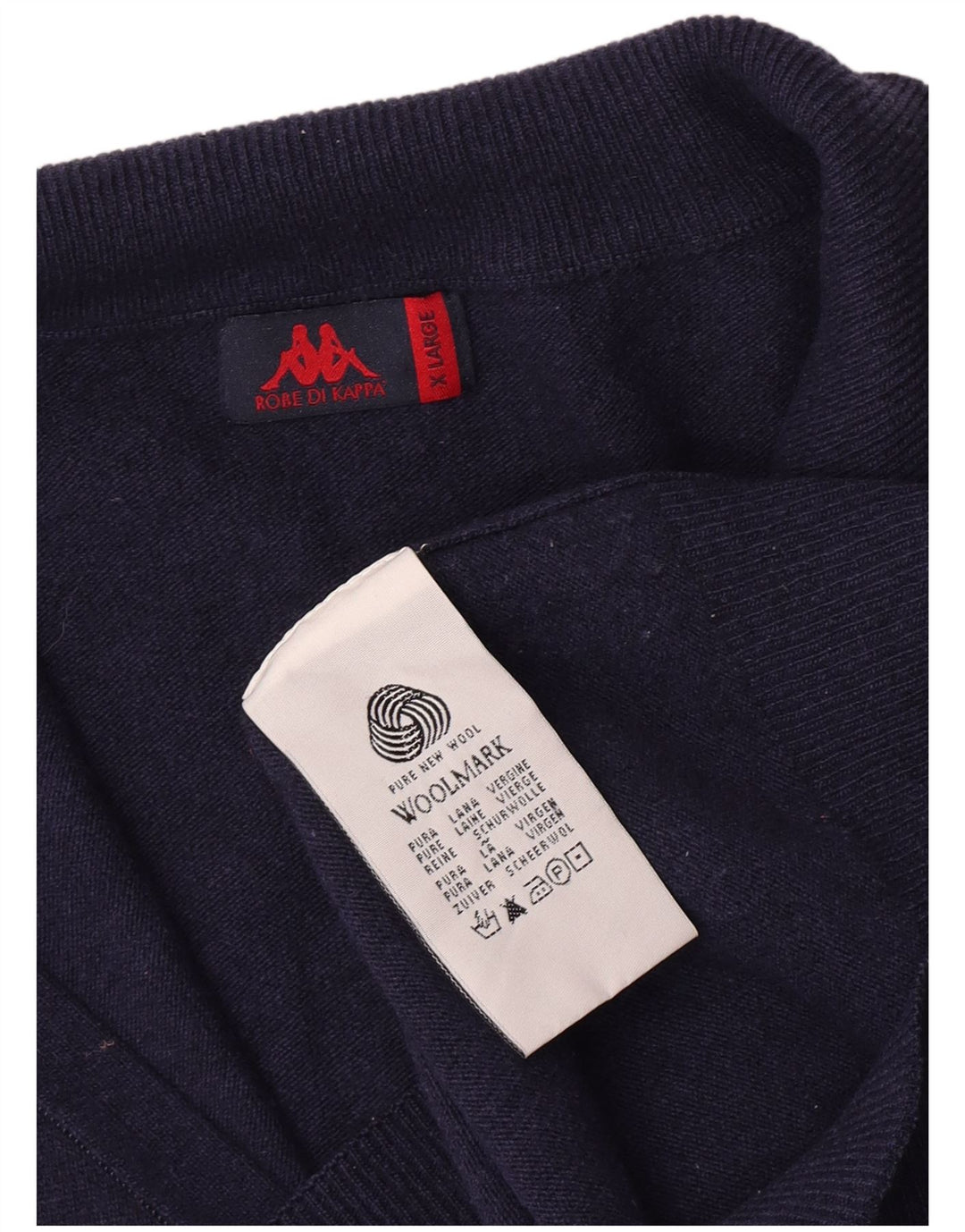 Kappa Herren Strickjacke XL Marineblaue Schurwolle