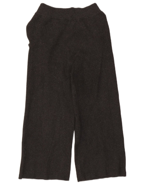 Massimo Dutti Damen Capri-Hose aus Strick mit hoher Taille, UK 6, XS, W24, L21, Schwarz