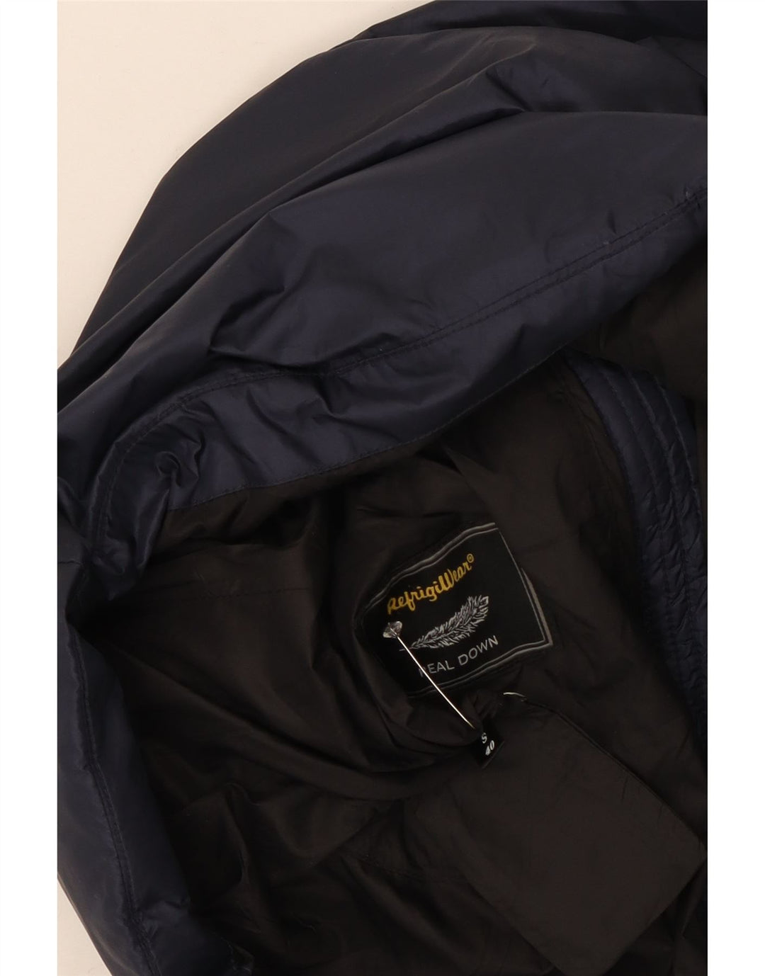 Refrigiwear Wattierte Damenjacke mit Kapuze IT 40 Small Marineblau