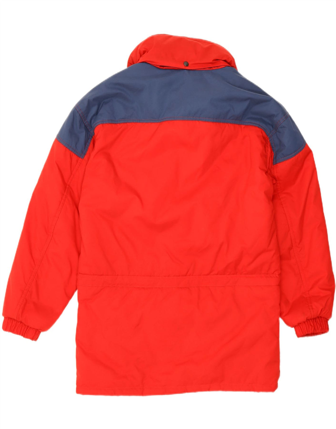 VINTAGE Herren-Windjacke mit Kapuze, Größe 46, groß, rot, Farbblock
