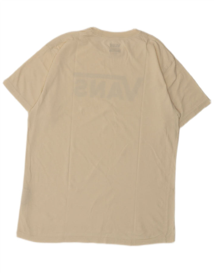 Vans Herren-T-Shirt mit klassischer Passform, mittelgroß, cremefarbene Baumwolle