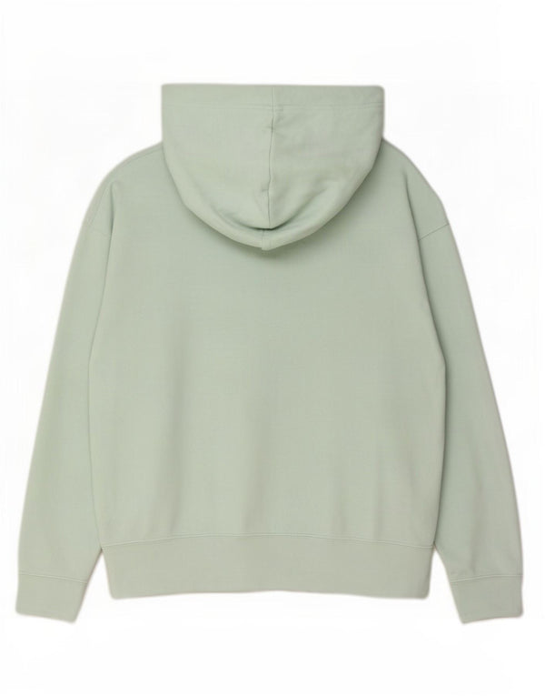 Nike Damen Übergroßer Kapuzenpullover UK 10 Small Türkis Baumwolle
