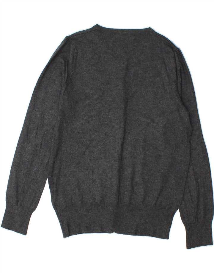 MARKS & SPENCER Womens Cardigan Sweater UK 12 Medium Grey Viscose Vintage Marks & Spencer and Second-Hand Marks & Spencer from Messina Hembry 