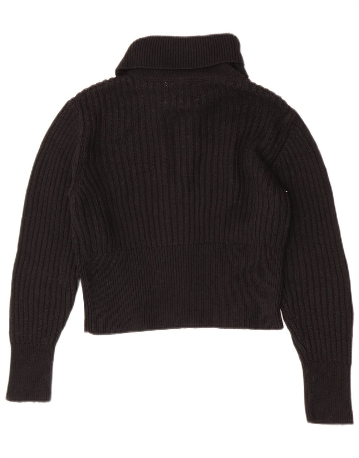 Zara Crop Cardigan für Mädchen, 13–14 Jahre, schwarzes Polyester