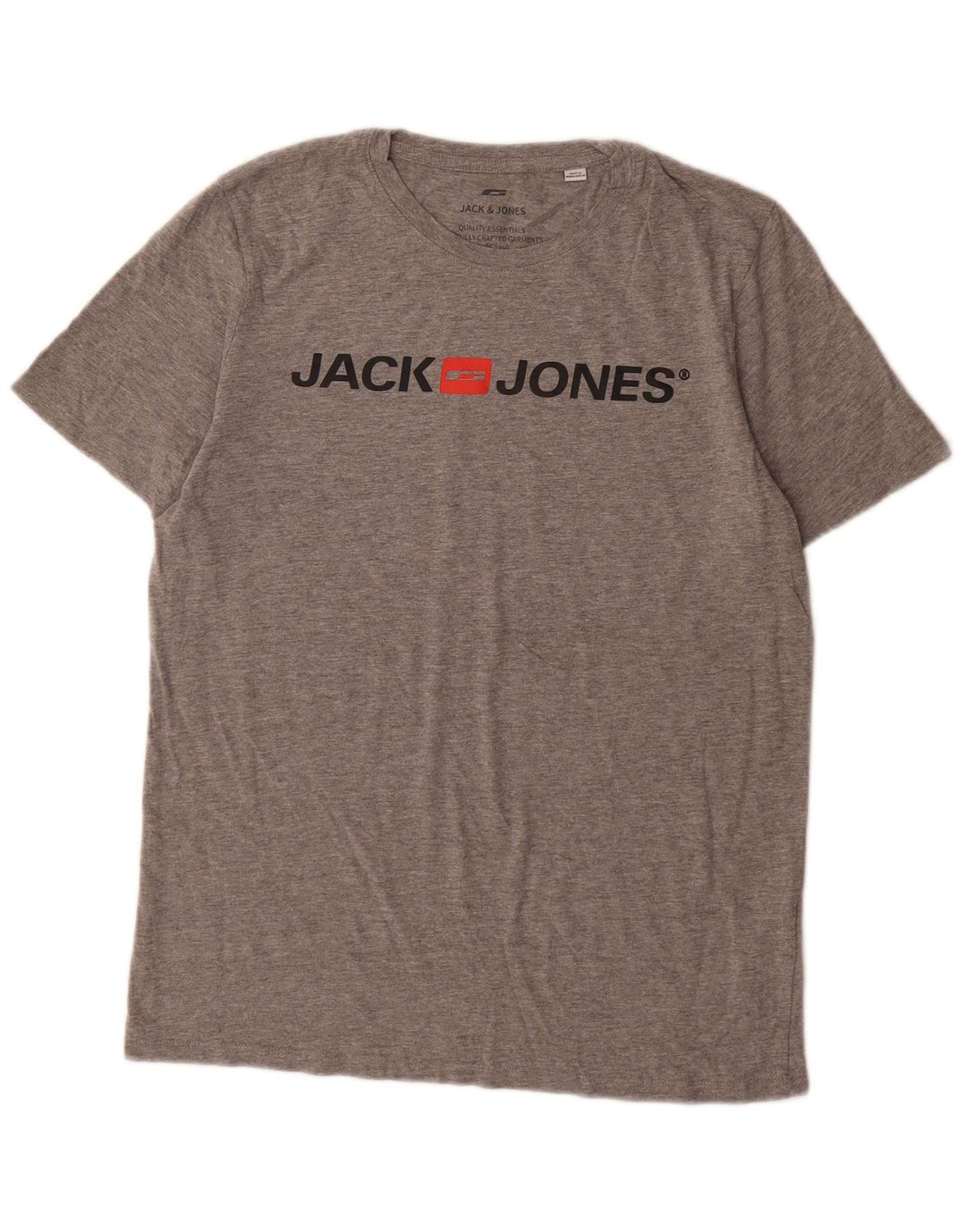 Jack & Jones Herren-T-Shirt mit Grafik, Größe L, Grau, Baumwolle