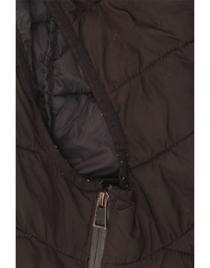 Champion Damen-Jacke mit Kapuze, gepolstert, UK 10, Größe S, Schwarz, Polyester