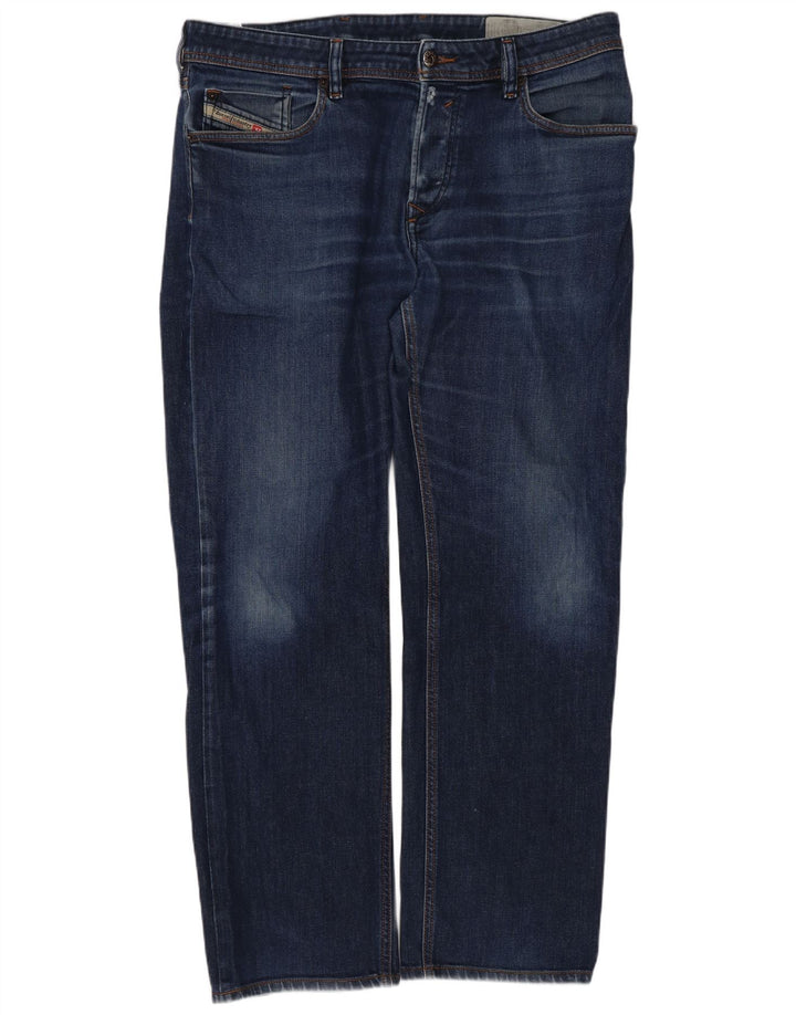 Diesel Herren Waykee Regular Straight Jeans W34 L28 Blaue Baumwolle