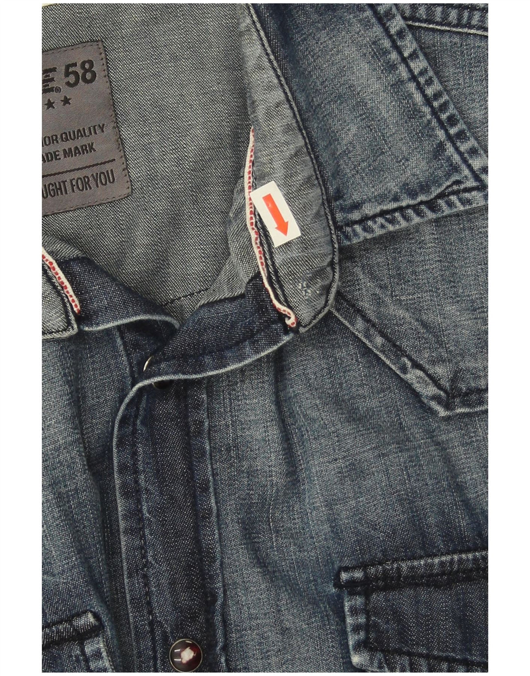 Rifle Herren-Jeanshemd, groß, marineblau, Baumwolle