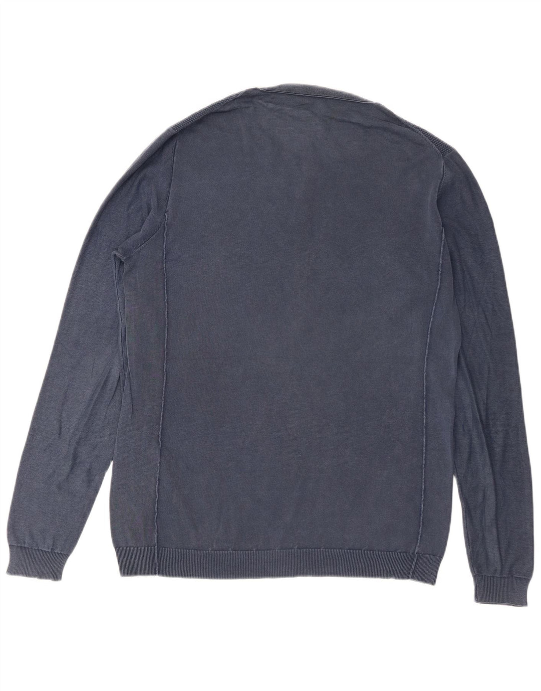 Gas Herren-Pullover mit Rundhalsausschnitt, XL, blaue Baumwolle