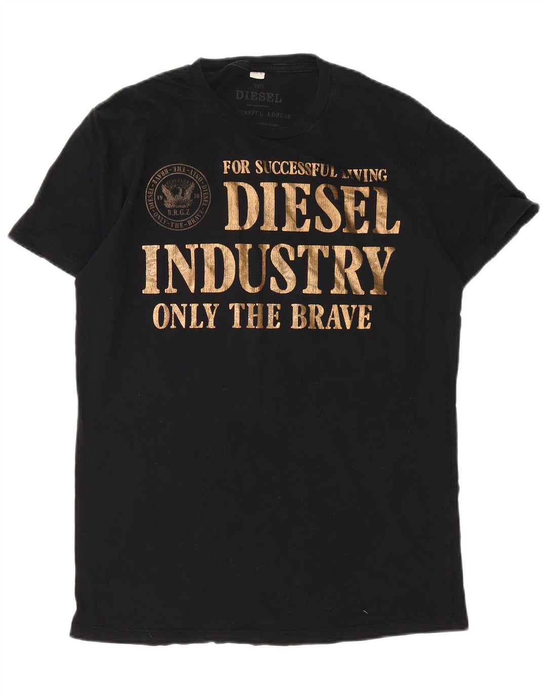Diesel Herren Graphic T-Shirt Top Medium Schwarz