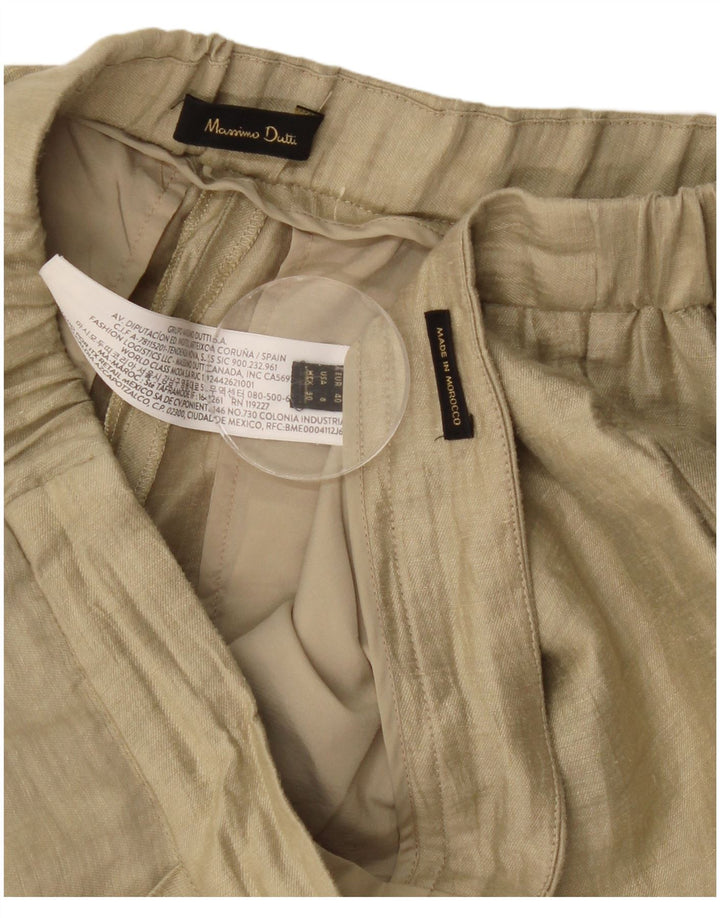 Massimo Dutti Damen gerade Chinohose EU 40 Medium W30 L28 Beige