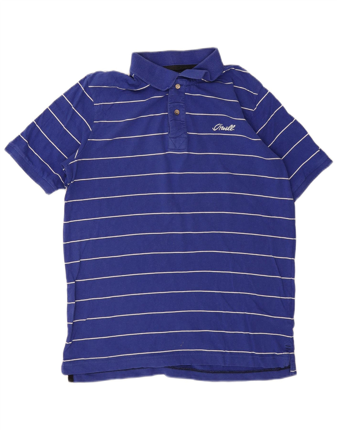 O'Neill Herren-Poloshirt aus mittelblauer, gestreifter Baumwolle