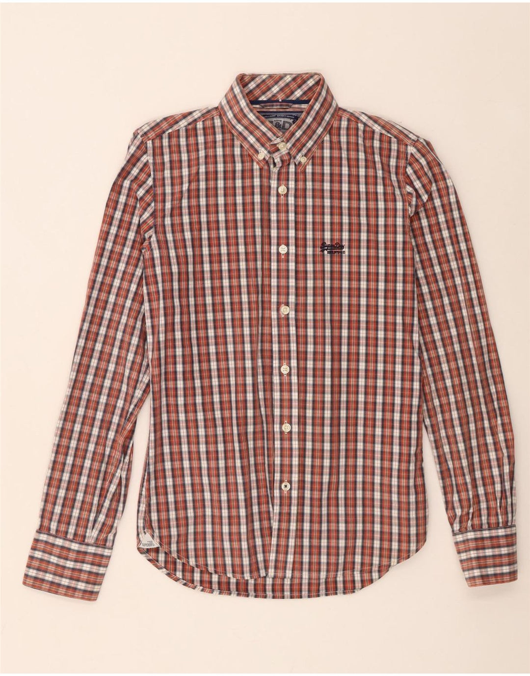 Superdry Herren-Hemd aus Baumwolle, mittelgroß, mehrfarbig, kariert