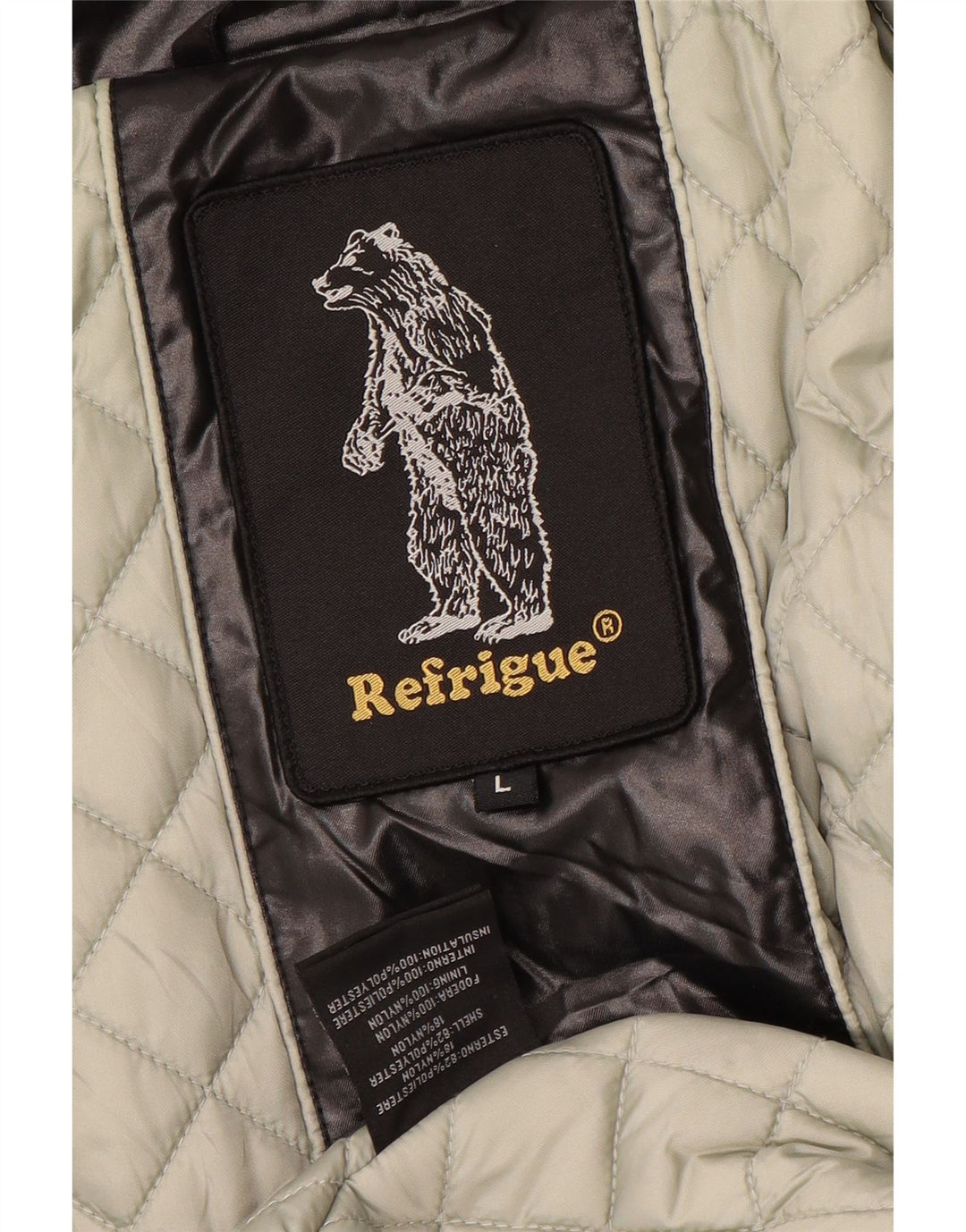 Refrigue Herren Bomberjacke, gepolstert, UK 40, Größe L, Schwarz, Polyester