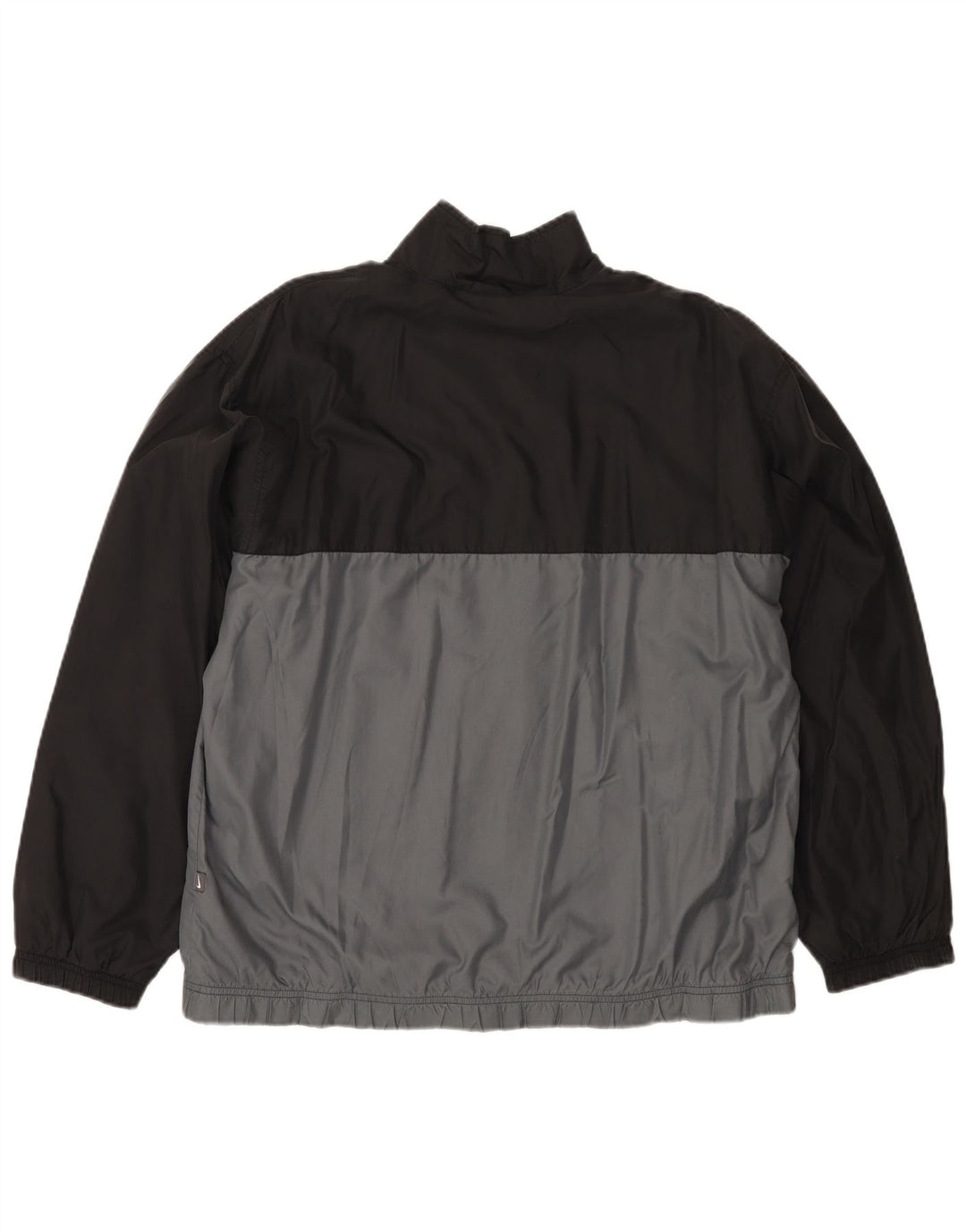 Nike Herren-Trainingsanzug-Oberteiljacke UK 39/41 Mittelgraues Colourblock-Polyester
