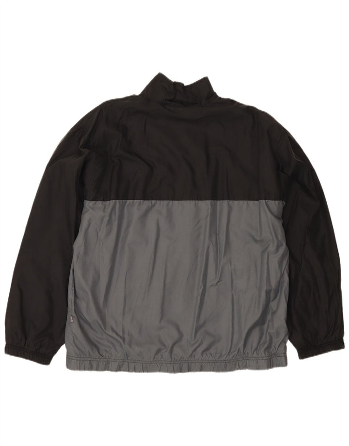Nike Herren-Trainingsanzug-Oberteiljacke UK 39/41 Mittelgraues Colourblock-Polyester