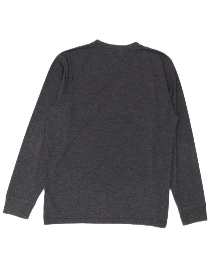 Converse Herren-Oberteil, langärmelig, mittelblau, Baumwolle