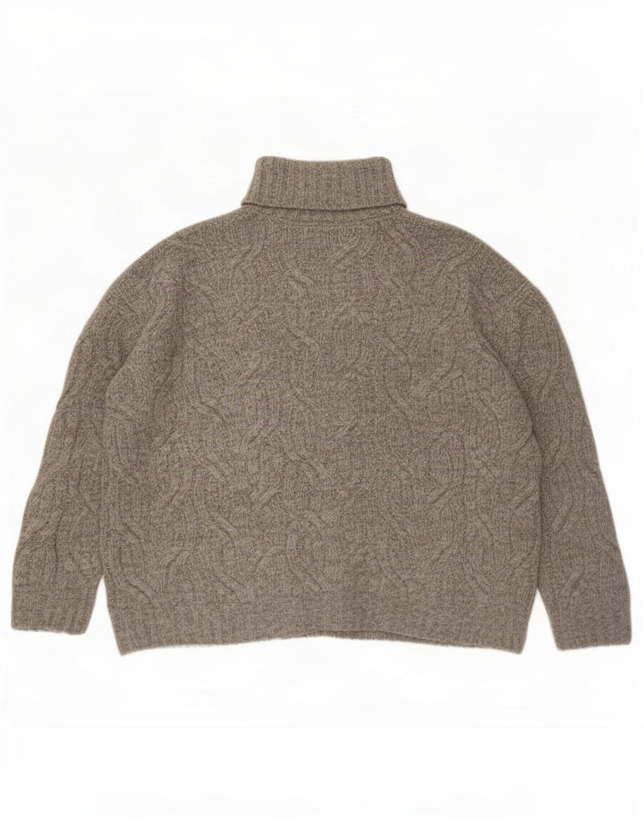 Marks & Spencer Damen-Pullover mit Rollkragen, übergroß, Gr. 16, Grau