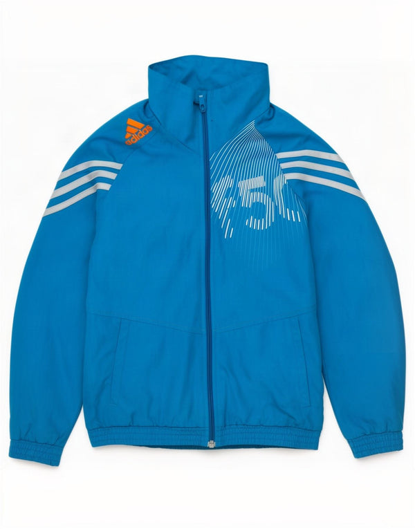Adidas Jungen F50 Graphic Trainingsanzug Top Jacke 11-12 Jahre Blaues Polyester