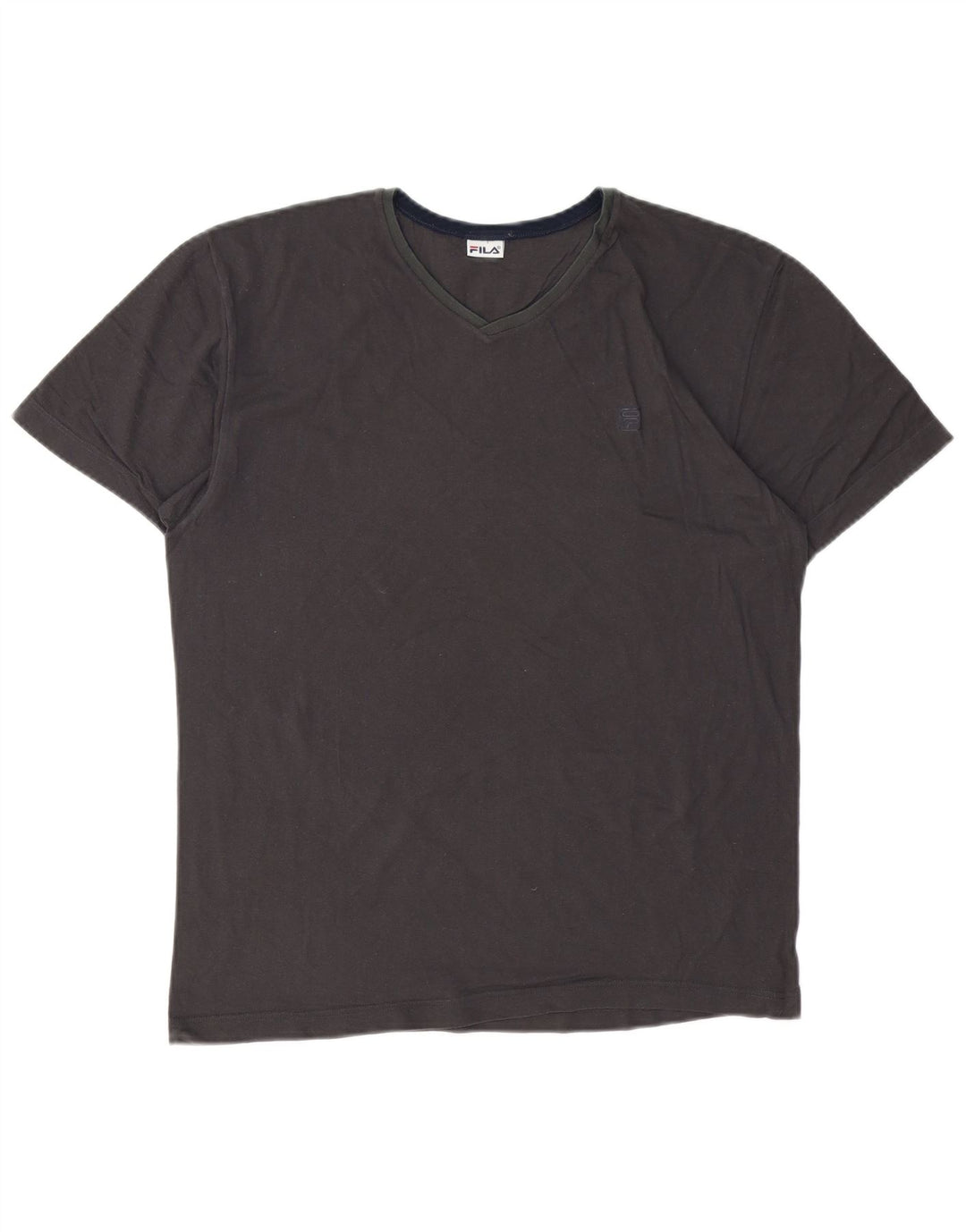 Fila Herren T-Shirt Top mittelgraue Baumwolle