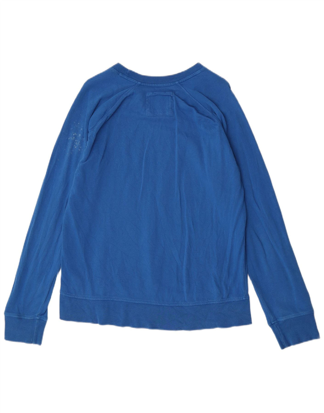Crew Clothing Damen-Sweatshirt-Pullover UK 12 Mittelblaue Baumwolle