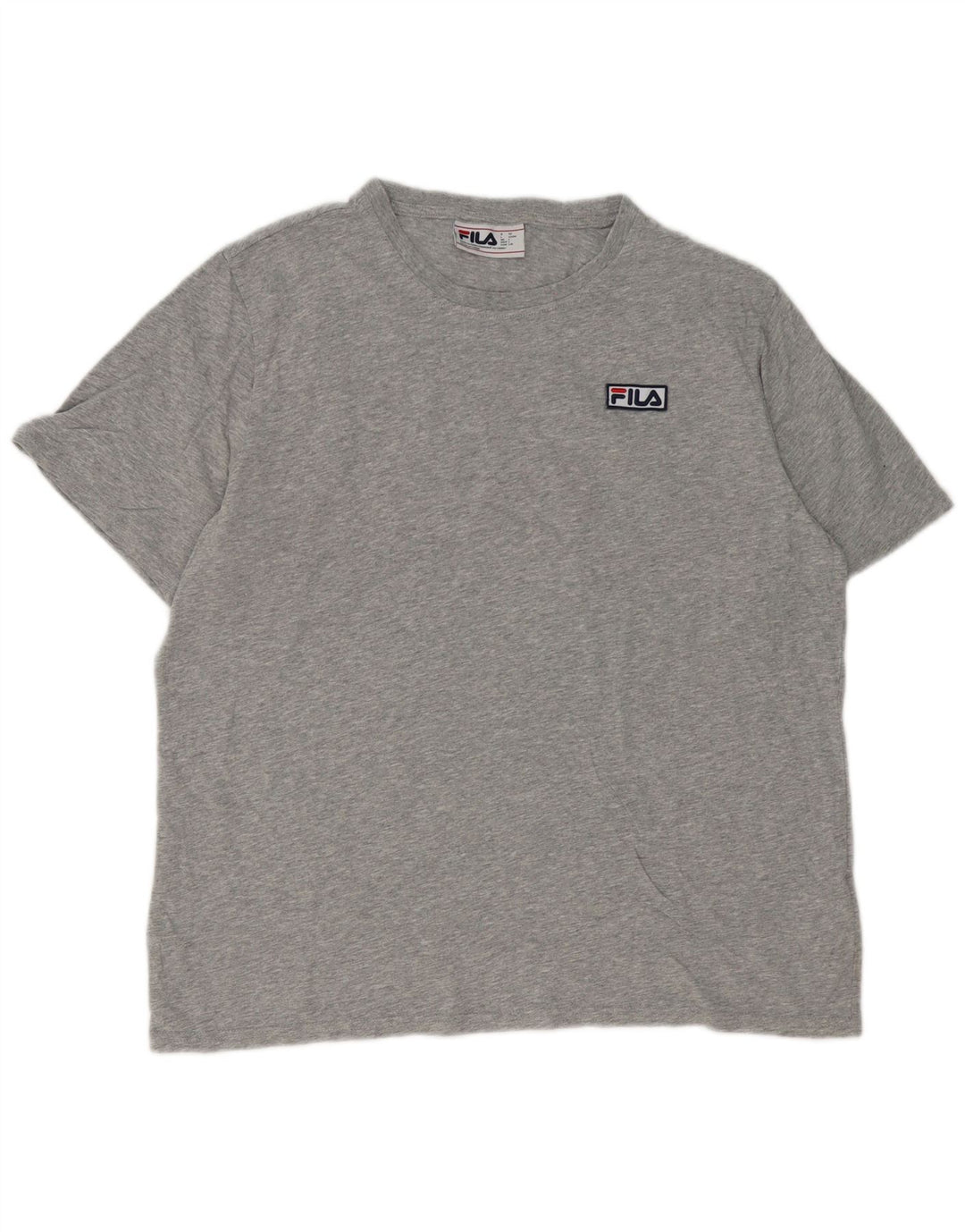 Fila Herren-T-Shirt-Oberteil, groß, grau gesprenkelte Baumwolle