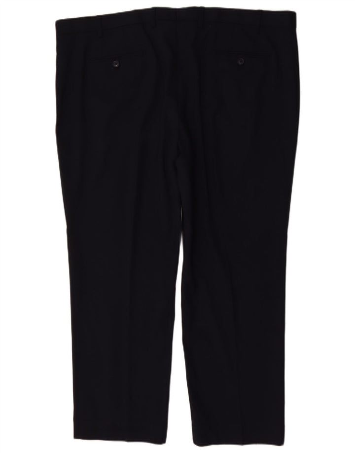 Marks & Spencer Kurze Herren-Anzughose mit normaler Passform, W46 L29, Marineblau