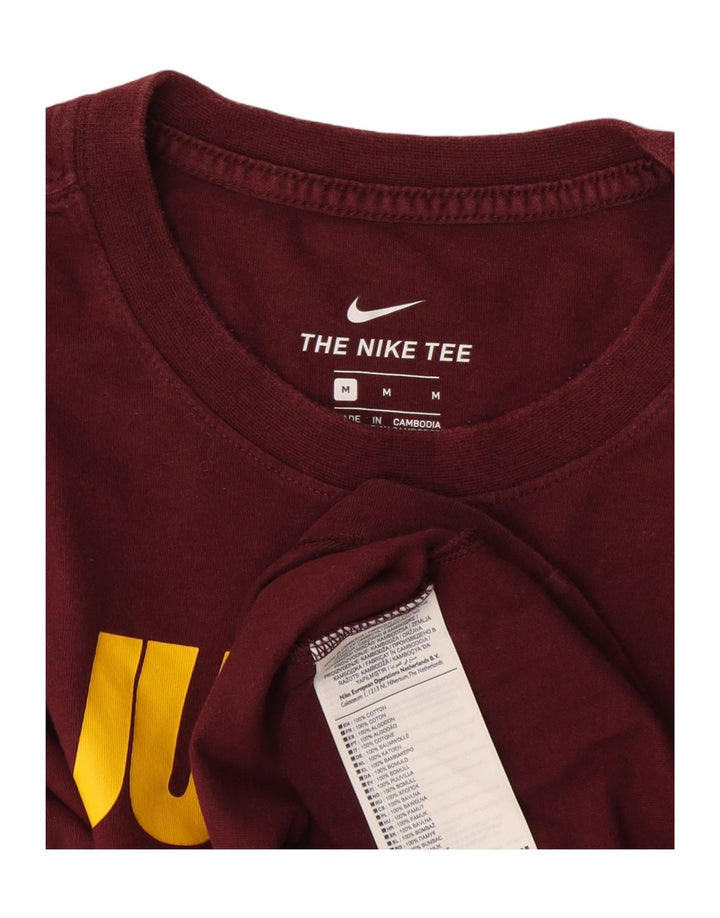 Nike Herren-T-Shirt mit Grafik, mittelgroß, Burgunderrot, Baumwolle