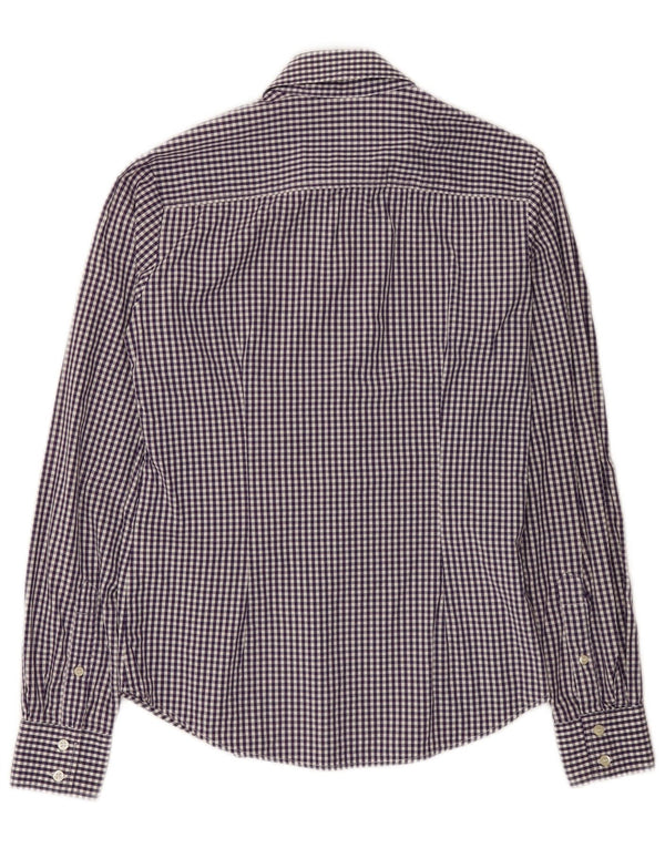Gant Damenhemd UK 10 Small Lila Gingham Baumwolle