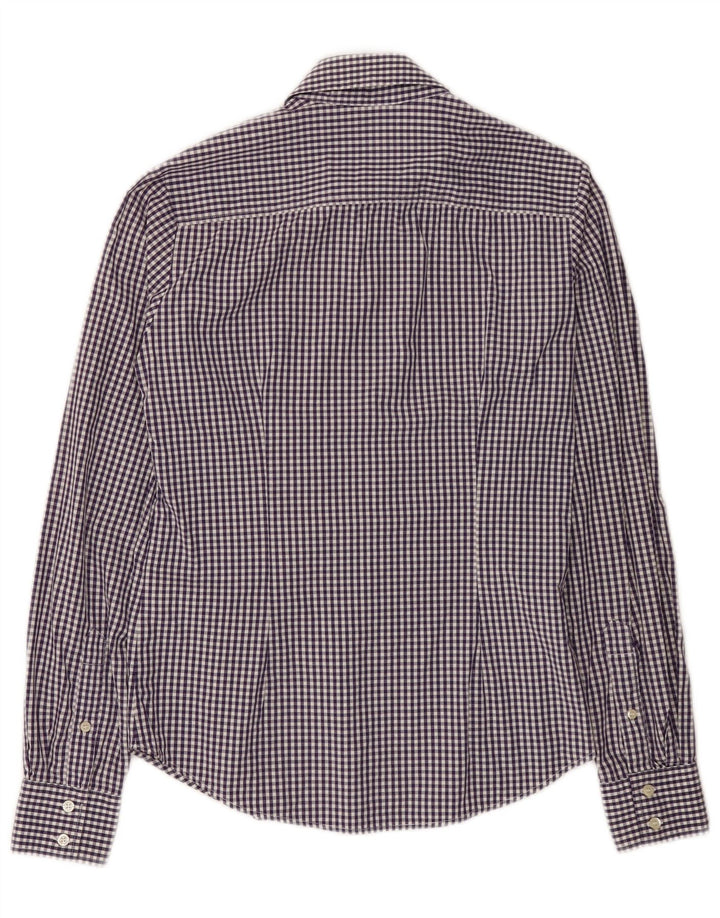 Gant Damenhemd UK 10 Small Lila Gingham Baumwolle